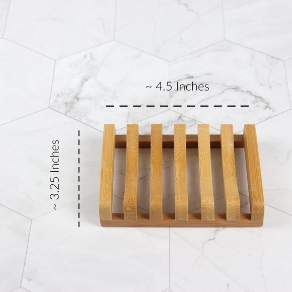 🌟🌟🌟 Set of 2 Natural Bamboo Wood Soap Holder - Picture 6 of 6